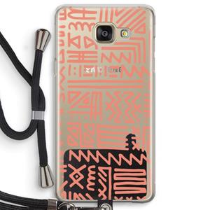 CaseCompany Marrakech Pink: Samsung Galaxy A5 (2016) Transparant Hoesje met koord