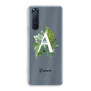 CaseCompany Green Brush: Sony Xperia 5 II Transparant Hoesje