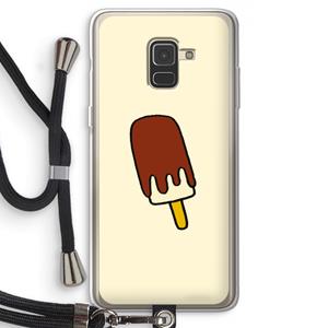 CaseCompany Frisco: Samsung Galaxy A8 (2018) Transparant Hoesje met koord