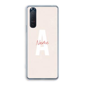 CaseCompany Strawberry Milkshake: Sony Xperia 5 II Transparant Hoesje
