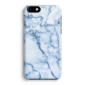 CaseCompany Blauw marmer: iPhone 8 Volledig Geprint Hoesje