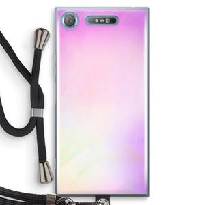 CaseCompany Flow mist pastel: Sony Xperia XZ1 Transparant Hoesje met koord