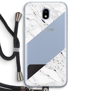 CaseCompany Biggest stripe: Samsung Galaxy J5 (2017) Transparant Hoesje met koord