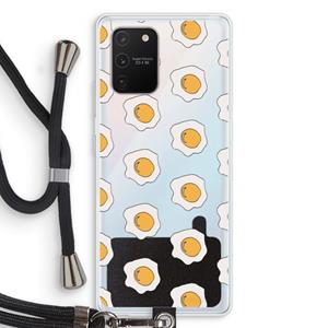 CaseCompany Bacon to my eggs #1: Samsung Galaxy S10 Lite Transparant Hoesje met koord