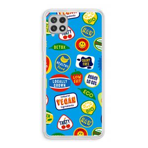 CaseCompany Fruitsticker: Samsung Galaxy A22 4G Transparant Hoesje