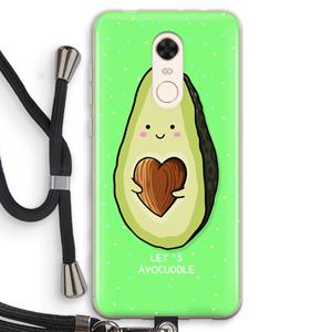 CaseCompany Avocuddle: Xiaomi Redmi 5 Transparant Hoesje met koord