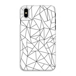 CaseCompany Geometrische lijnen zwart: iPhone X Tough Case