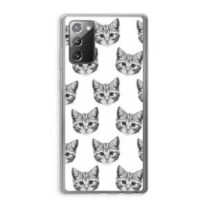 CaseCompany Kitten: Samsung Galaxy Note 20 / Note 20 5G Transparant Hoesje
