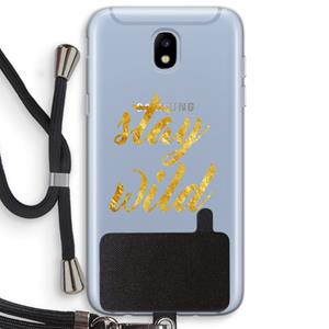CaseCompany Stay wild: Samsung Galaxy J5 (2017) Transparant Hoesje met koord