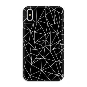 CaseCompany Geometrische lijnen wit: iPhone X Tough Case
