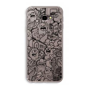 CaseCompany Vexx Black City : Samsung Galaxy J4 Plus Transparant Hoesje