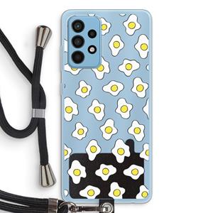 CaseCompany Spiegeleitjes: Samsung Galaxy A52 Transparant Hoesje met koord