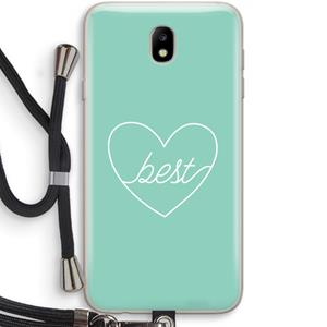 CaseCompany Best heart pastel: Samsung Galaxy J7 (2017) Transparant Hoesje met koord
