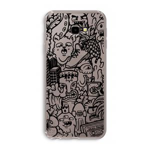 CaseCompany Vexx Black Mixtape: Samsung Galaxy J4 Plus Transparant Hoesje