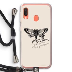 CaseCompany Good or bad: Samsung Galaxy A20e Transparant Hoesje met koord