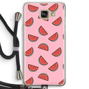 CaseCompany Watermeloen: Samsung Galaxy A5 (2016) Transparant Hoesje met koord