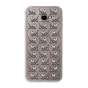 CaseCompany Zwarte poes: Samsung Galaxy J4 Plus Transparant Hoesje