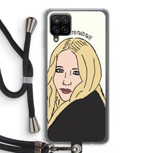 CaseCompany Mary Kate: Samsung Galaxy A12 Transparant Hoesje met koord