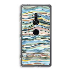 CaseCompany Watercolor Agate: Sony Xperia XZ2 Transparant Hoesje
