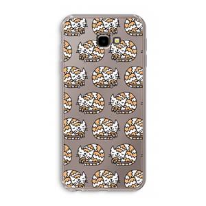 CaseCompany Slapende poes: Samsung Galaxy J4 Plus Transparant Hoesje
