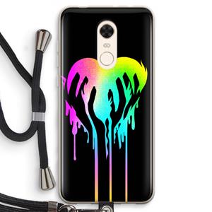 CaseCompany Hold My Heart: Xiaomi Redmi 5 Transparant Hoesje met koord