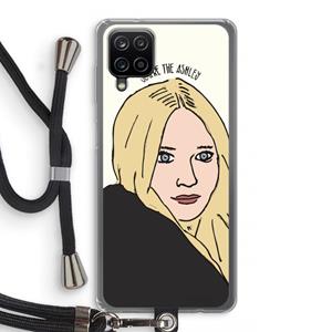 CaseCompany Ashley: Samsung Galaxy A12 Transparant Hoesje met koord
