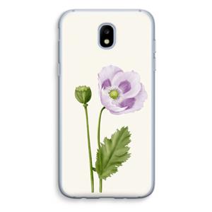 CaseCompany Purple poppy: Samsung Galaxy J5 (2017) Transparant Hoesje