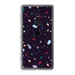 CaseCompany Dark Rounded Terrazzo: Sony Xperia XZ2 Transparant Hoesje