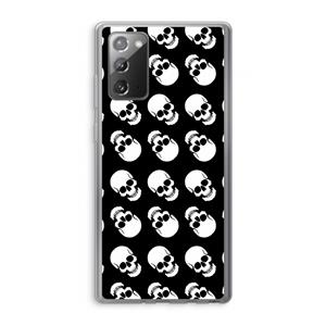 CaseCompany Musketon Skulls: Samsung Galaxy Note 20 / Note 20 5G Transparant Hoesje