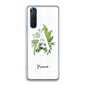 CaseCompany Green Brush: Sony Xperia 5 II Transparant Hoesje