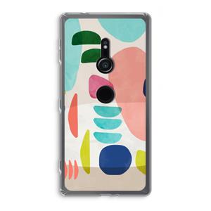 CaseCompany Bold Rounded Shapes: Sony Xperia XZ2 Transparant Hoesje