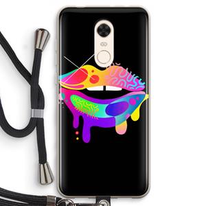 CaseCompany Lip Palette: Xiaomi Redmi 5 Transparant Hoesje met koord