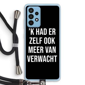 CaseCompany Meer verwacht - Zwart: Samsung Galaxy A52 Transparant Hoesje met koord