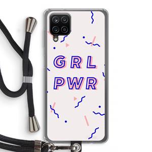 CaseCompany GRL PWR: Samsung Galaxy A12 Transparant Hoesje met koord