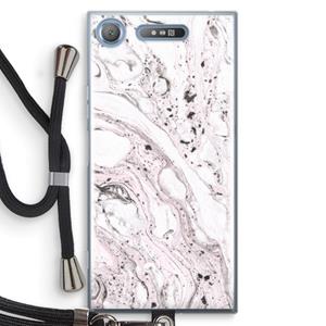 CaseCompany Mengelmoes: Sony Xperia XZ1 Transparant Hoesje met koord