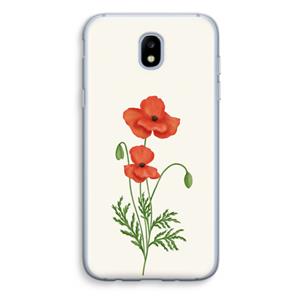 CaseCompany Red poppy: Samsung Galaxy J5 (2017) Transparant Hoesje