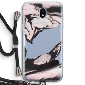 CaseCompany Roze stroom: Samsung Galaxy J5 (2017) Transparant Hoesje met koord