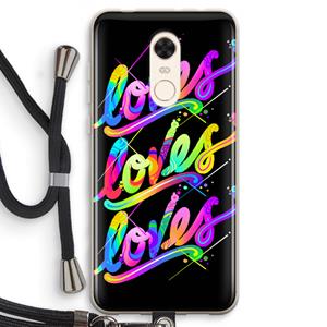 CaseCompany Loves: Xiaomi Redmi 5 Transparant Hoesje met koord