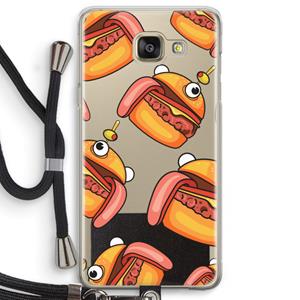 CaseCompany Hamburger: Samsung Galaxy A5 (2016) Transparant Hoesje met koord