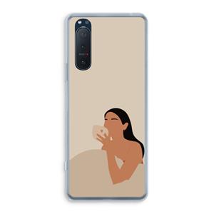 CaseCompany Fresh coffee: Sony Xperia 5 II Transparant Hoesje