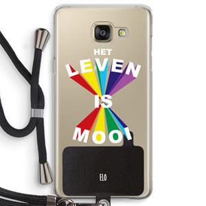 CaseCompany Het Leven Is Mooi: Samsung Galaxy A5 (2016) Transparant Hoesje met koord