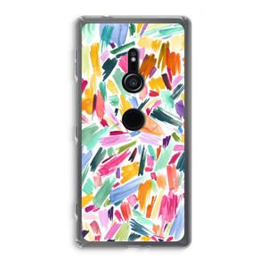CaseCompany Watercolor Brushstrokes: Sony Xperia XZ2 Transparant Hoesje