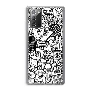 CaseCompany Vexx Mixtape #2: Samsung Galaxy Note 20 / Note 20 5G Transparant Hoesje