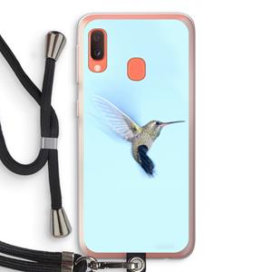 CaseCompany Kolibri: Samsung Galaxy A20e Transparant Hoesje met koord