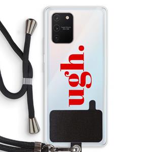 CaseCompany Ugh: Samsung Galaxy S10 Lite Transparant Hoesje met koord