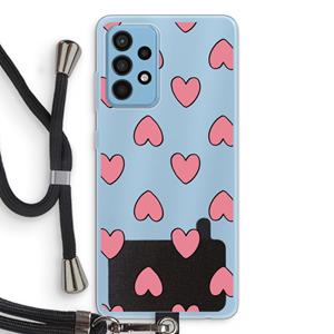 CaseCompany Ondersteboven verliefd: Samsung Galaxy A52 Transparant Hoesje met koord