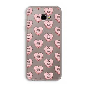 CaseCompany Chicks before dicks: Samsung Galaxy J4 Plus Transparant Hoesje