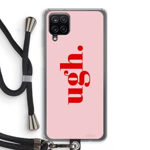 CaseCompany Ugh: Samsung Galaxy A12 Transparant Hoesje met koord