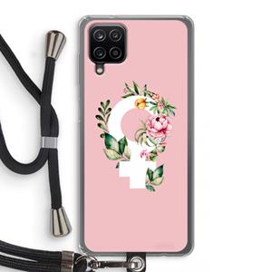 CaseCompany Venus: Samsung Galaxy A12 Transparant Hoesje met koord