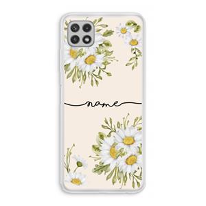 CaseCompany Daisies: Samsung Galaxy A22 4G Transparant Hoesje